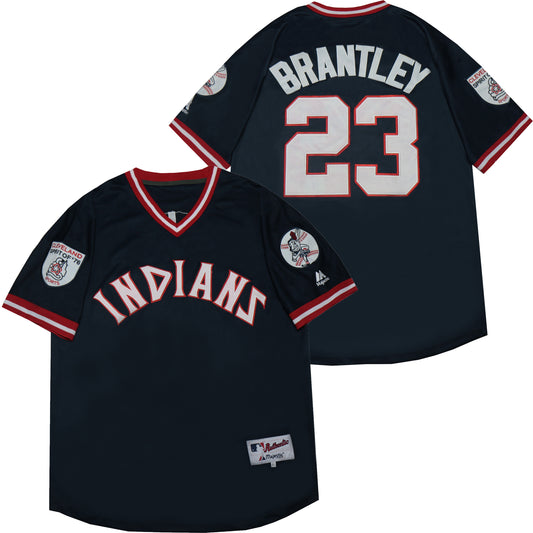 Cleveland Indians #23 Brantley Indians 23 Blue Pullover Inverted Style 2
