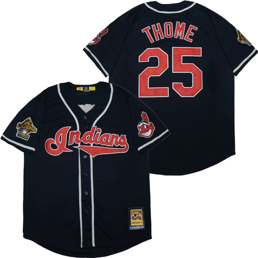 Cleveland Indians #25 Jim Thome Indians 25 Blue Fan Retro