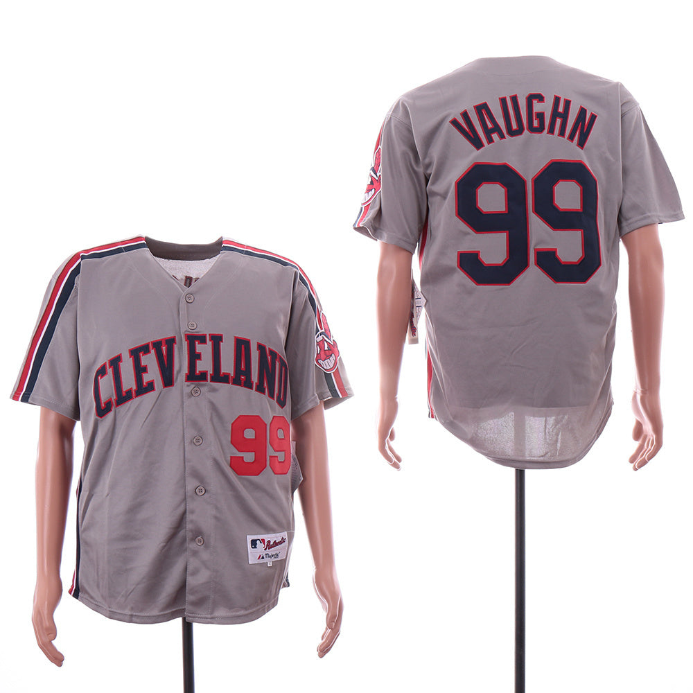 Cleveland Indians #99 Rick Vaughn Indians 99 Gray Inverted