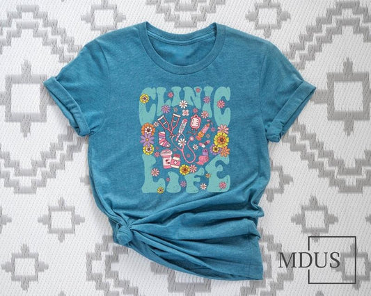 Clinic Life Shirt Medical Clinic Aide Shirt Health Clinic Aide Sweatshirt Therapy Clinic Aide Gift Clinic Team Shirt...