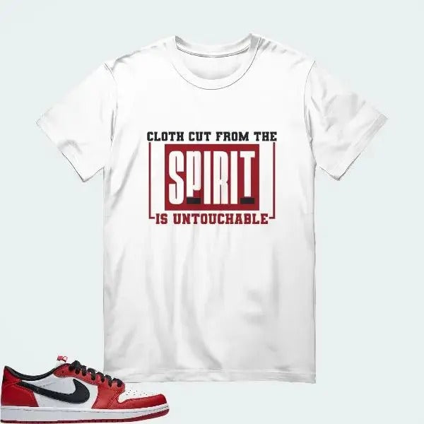 [Cloth Cut From The Sprit is Untouchable] AJ1 Low OG Chicago Matching Tee Hoodie, Sweatshirt | InkThreadWorks.com