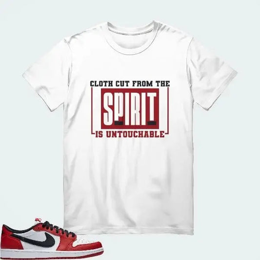 [Cloth Cut From The Sprit is Untouchable] AJ1 Low OG Chicago Matching Tee Hoodie, Sweatshirt | InkThreadWorks.com