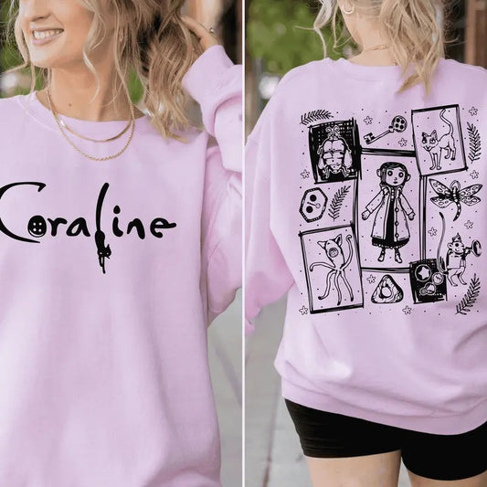 Co.rraline Movie Shirt Co.rraline Dreaming Halloween Sweater, Famous Spooky Movie Halloween Shirt, Halloween Co.ralinee Tee, Spooky Co.raline Doll Button Eyes Sweatshirt, Vintage Coralinee Film Hoodie, Gift for Her