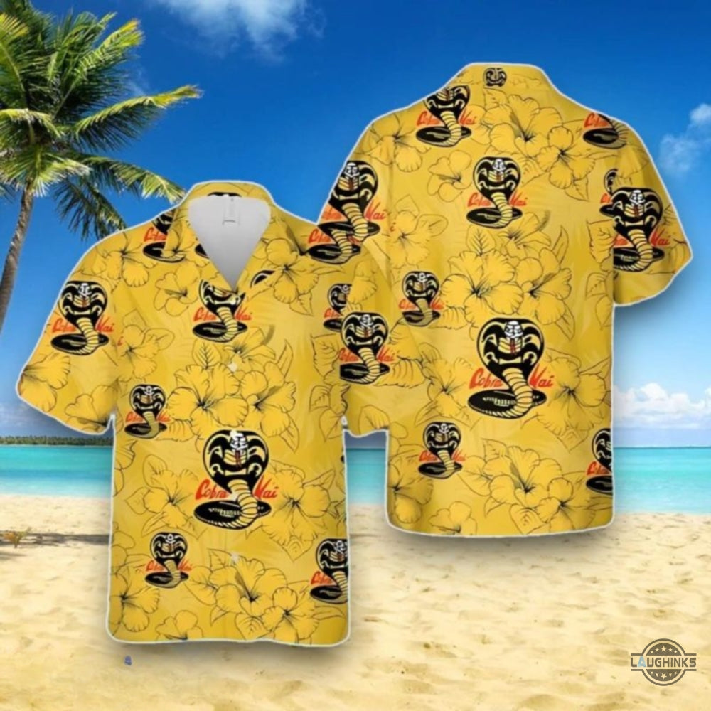 Cobra Kai Shirt Cobra Kai Hawaiian Shirt And Shorts Best Unique Summer Aloha Beach New Season Movie Shirts Gift For Karate Teachers Strike Hard No Mercy