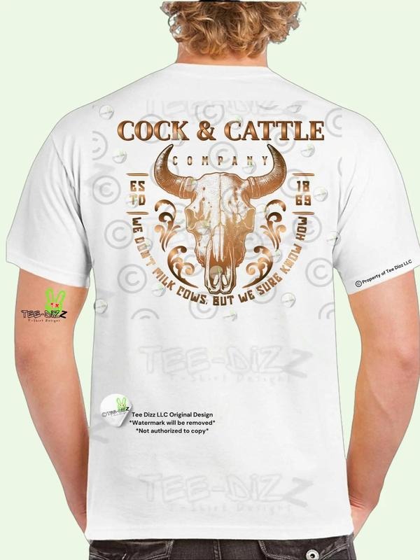 Cock & Cattle Company- Men's funny T-shirt Hoodie, Sweatshirt | InkThreadWorks.com
