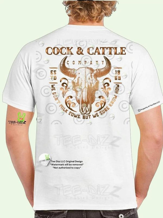 Cock & Cattle Company- Men's funny T-shirt Hoodie, Sweatshirt | InkThreadWorks.com