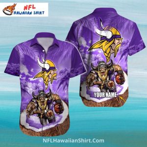 Coconut and Viking Warrior Minnesota Vikings Hawaiian Shirt