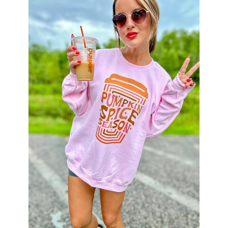 Coffee Cup Pumpkin Spice Graphic Top