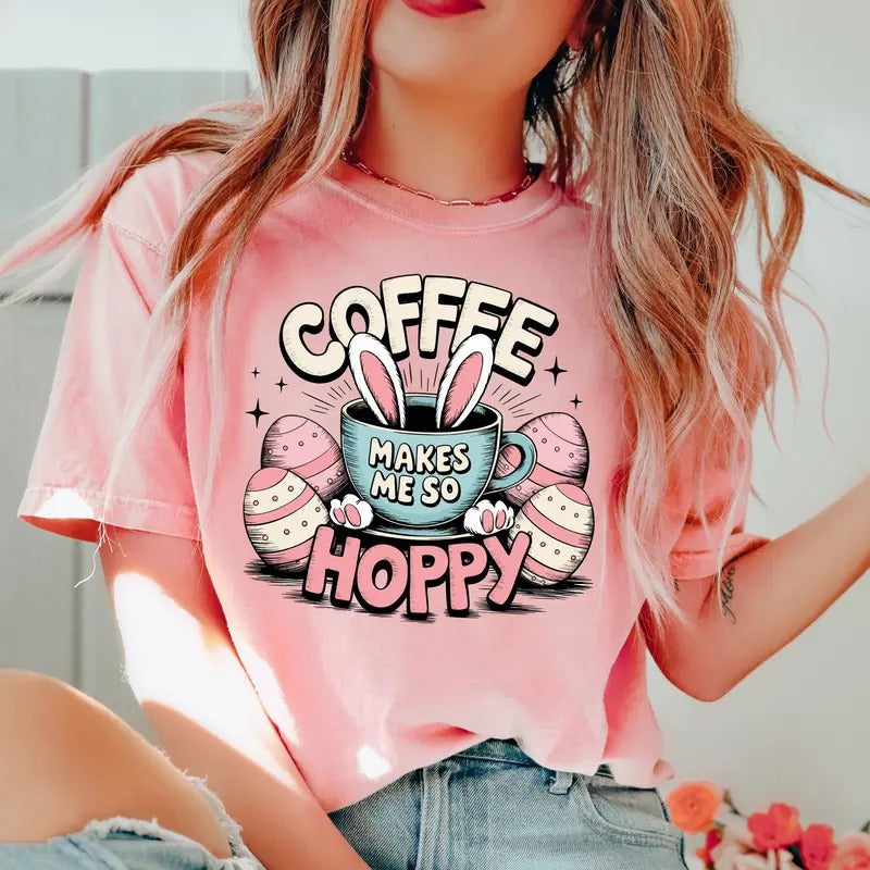 Coffee Makes me so Hoppy DTF Transfers - THIS IS NOT A SHIRT Hoodie, Sweatshirt | InkThreadWorks.com