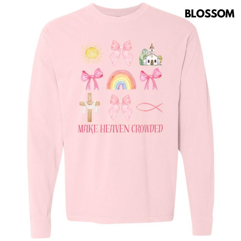 Collage Make Heaven Crowded Long Sleeve Comfort Colors T-Shirt 'NLB' Hoodie, Sweatshirt | InkThreadWorks.com
