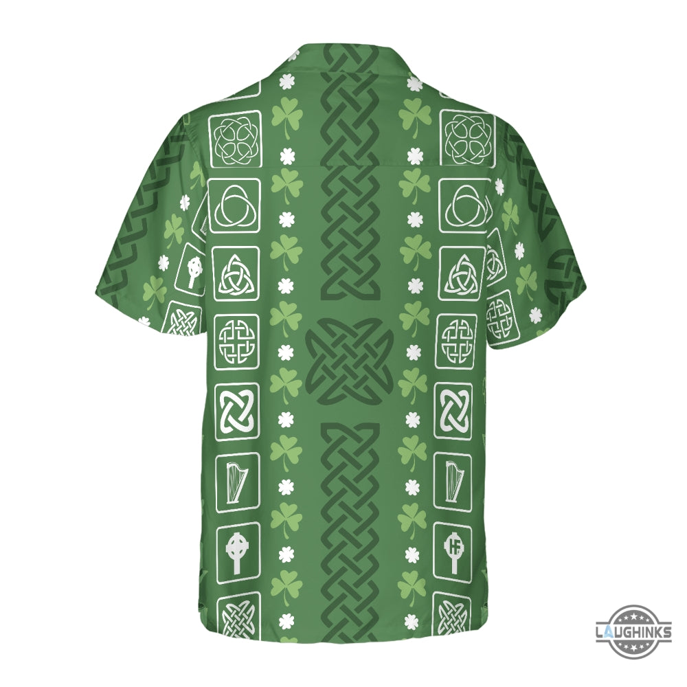 Collection Of Celtic Irish Happy St Patricks Day Hawaiian Shirt Aloha Summer Beach Button Up Shirts And Shorts