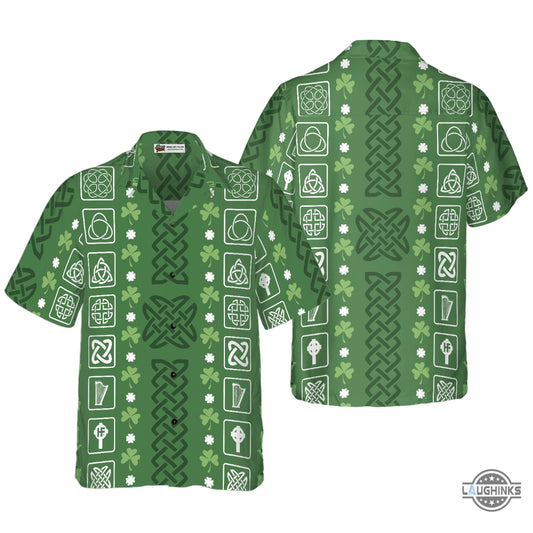 Collection Of Celtic Irish Happy St Patricks Day Hawaiian Shirt Aloha Summer Beach Button Up Shirts And Shorts
