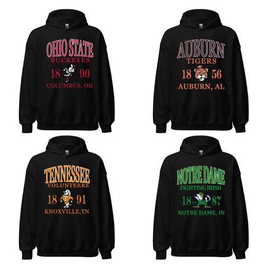 College All Team Football NCAA Black Color Hoodie, Football Fans Unisex Hoodie, Gift For Football Fans T-Shirts, Sweatshirt
