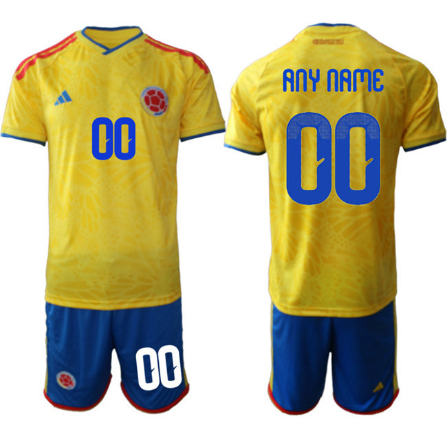 Colombia Team Custom Yellow 2026 World Cup Home Soccer Jersey Suit