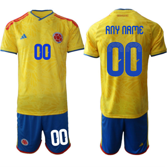 Colombia Team Custom Yellow 2026 World Cup Home Soccer Jersey Suit