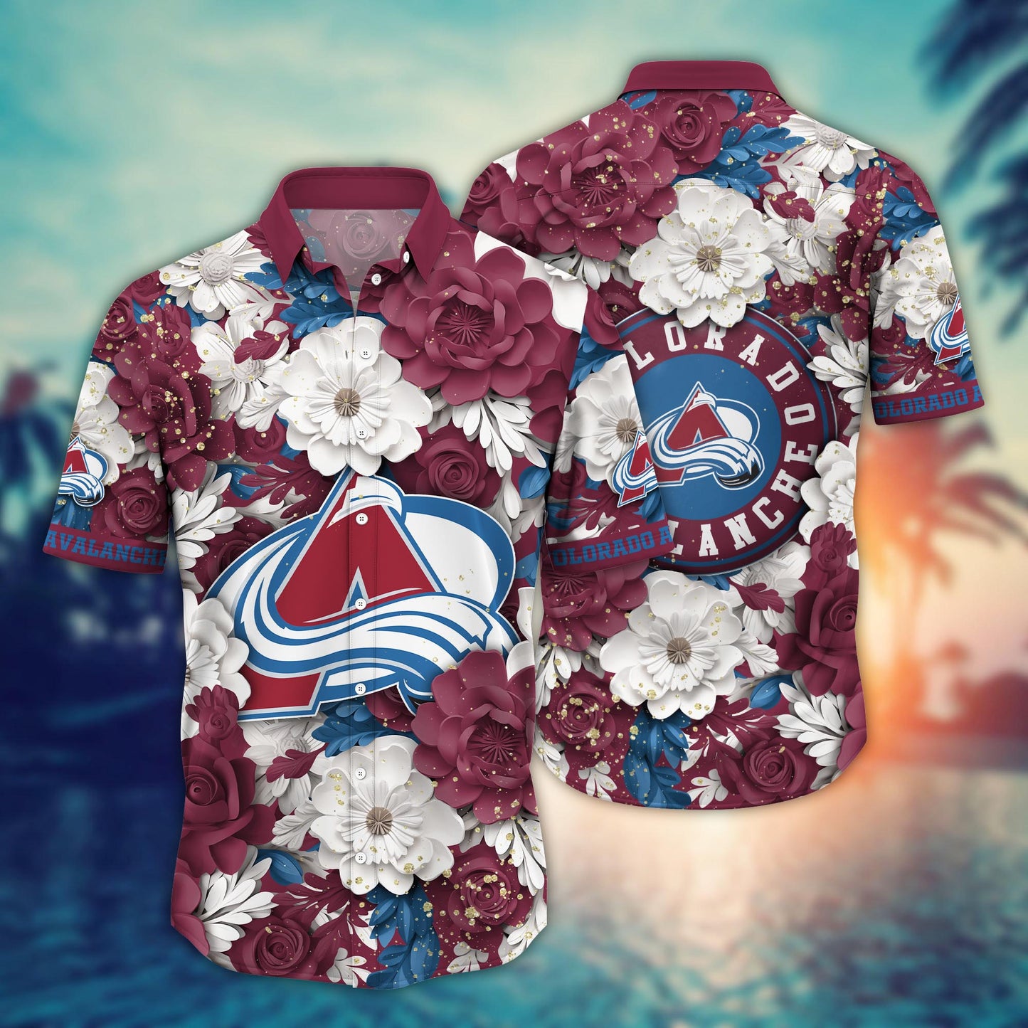 Colorado Avalanche Floral Hawaiian Shirt 581968