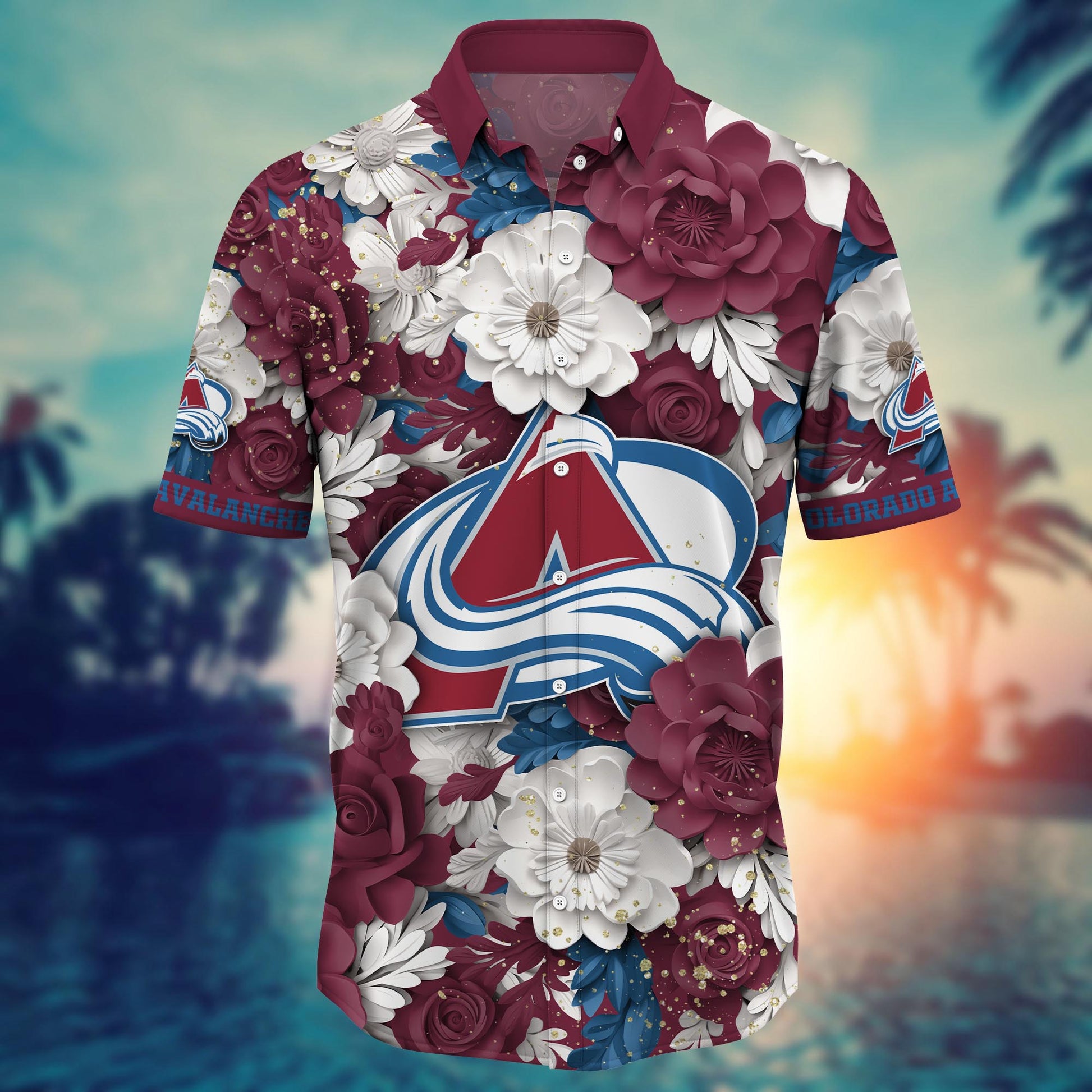 Colorado Avalanche Floral Hawaiian Shirt 581968