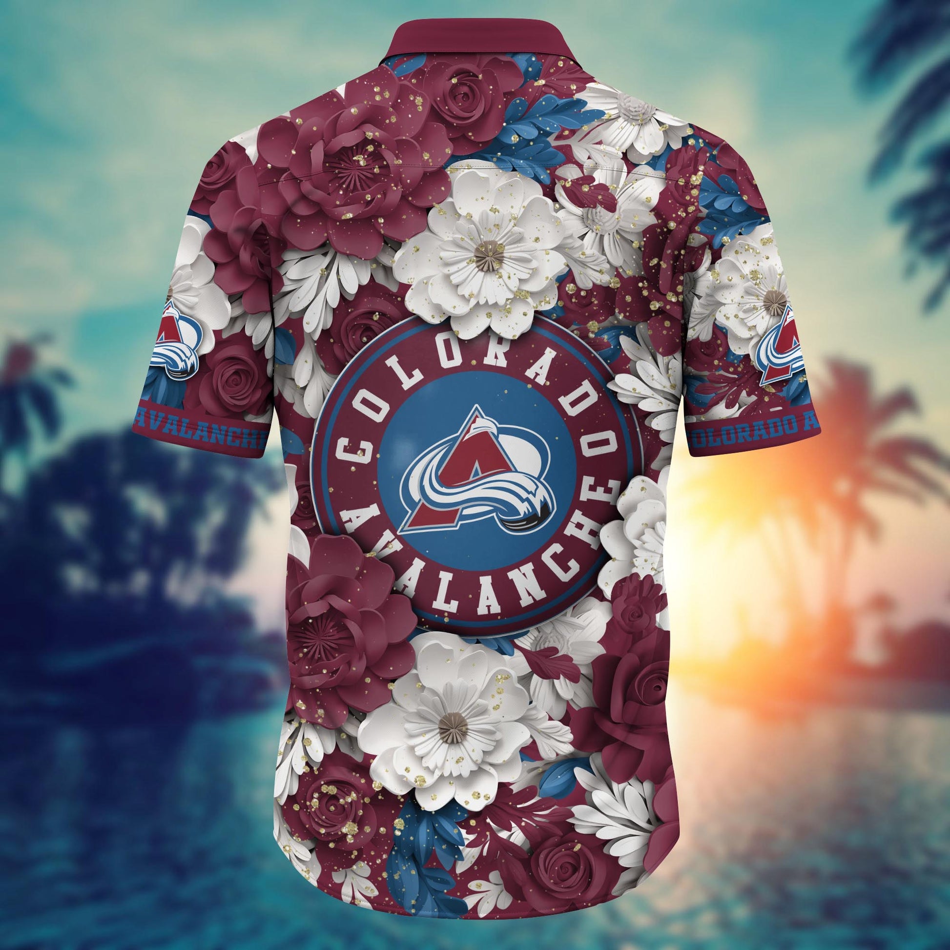 Colorado Avalanche Floral Hawaiian Shirt 581968