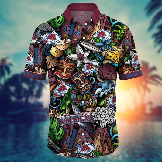 Colorado Avalanche Tiki Hawaiian Shirt 289571