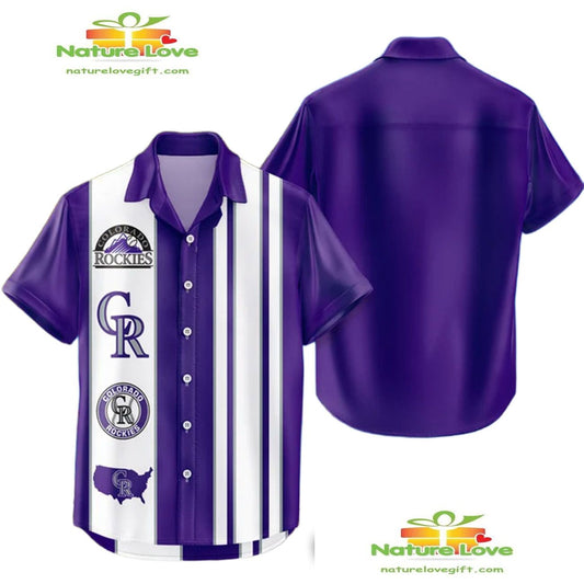 Colorado Rockies Hawaiian Shirt Classic Color Contrast Aloha Shirt DT-V5E262N7