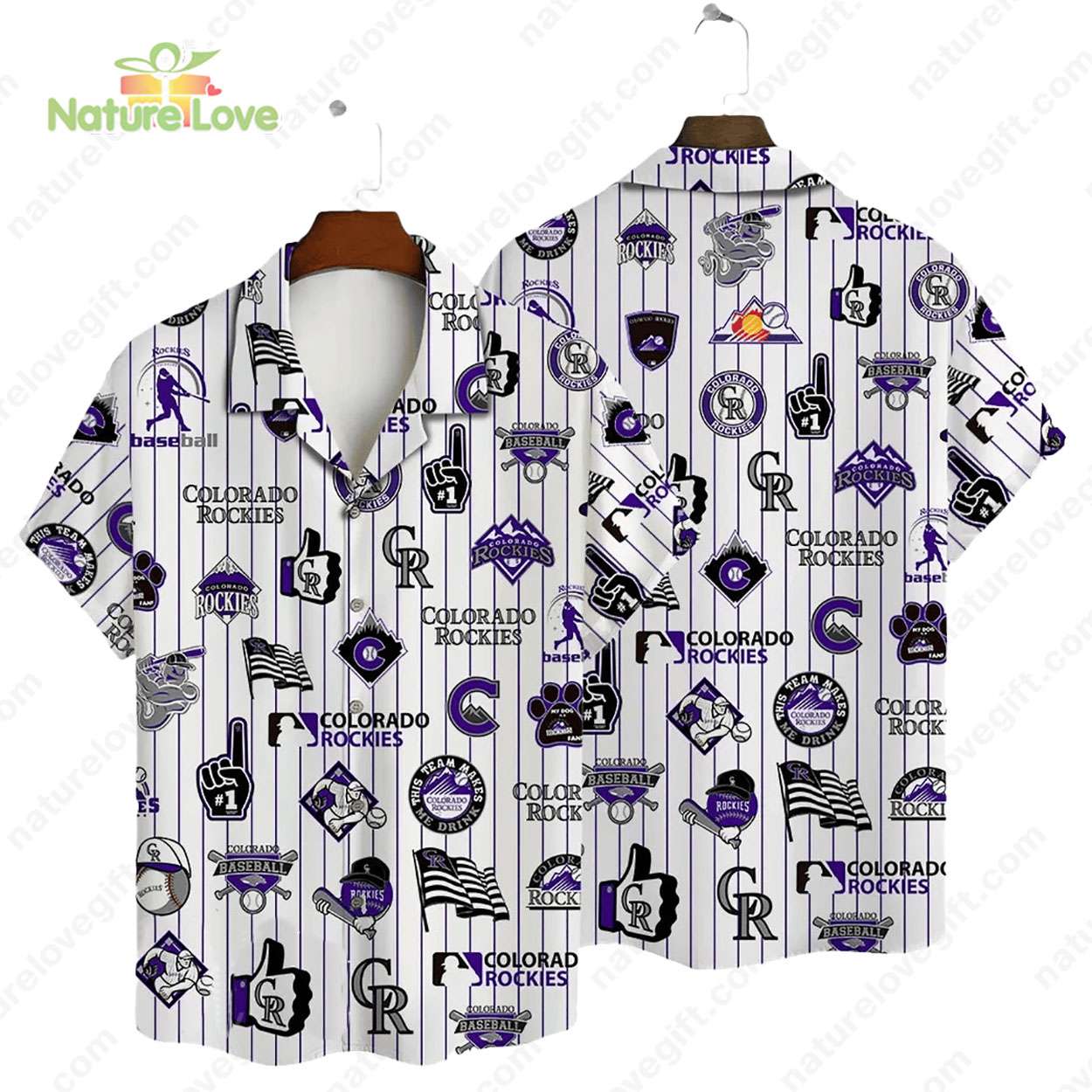 Colorado Rockies Logo Summer Hawaiian Shirt MLB Gift for Rockies Fans