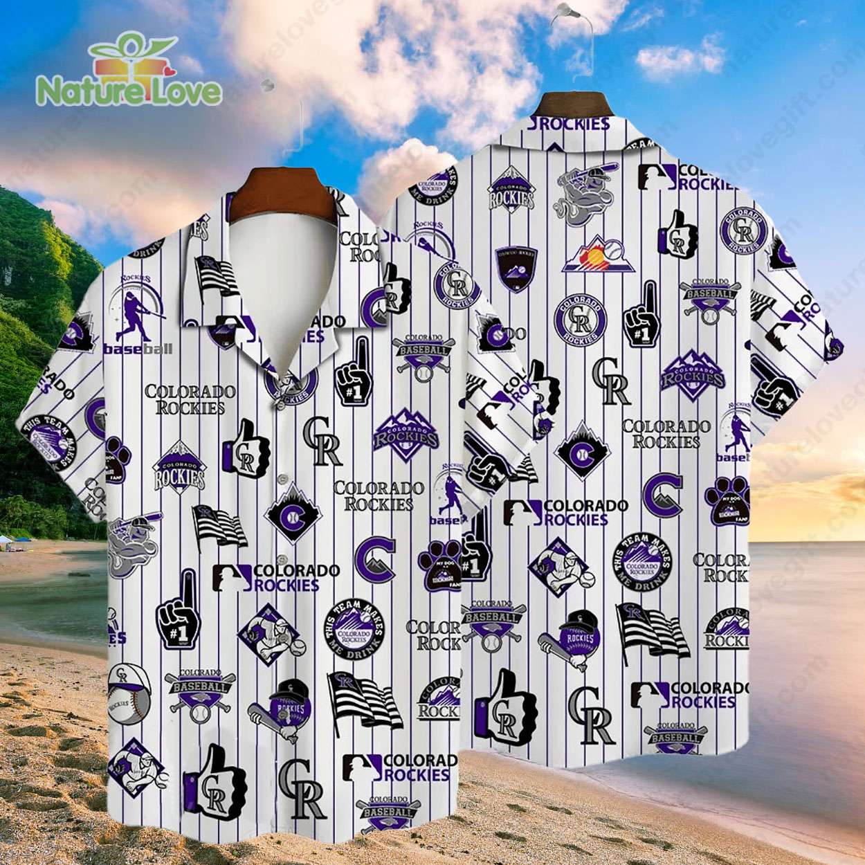 Colorado Rockies Logo Summer Hawaiian Shirt MLB Gift for Rockies Fans