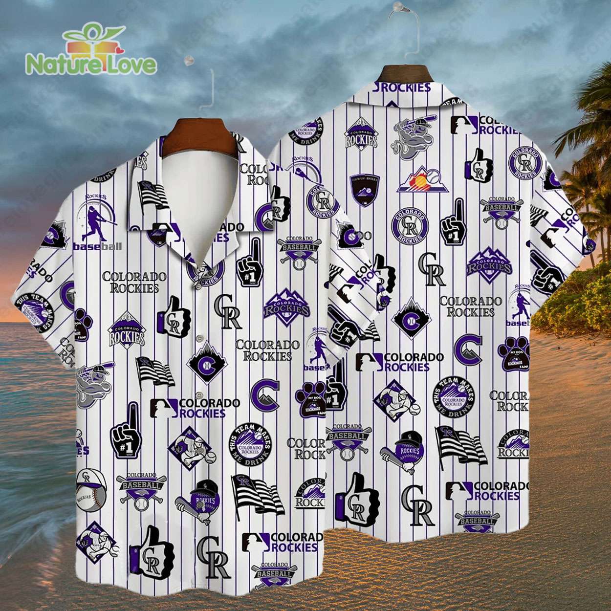 Colorado Rockies Logo Summer Hawaiian Shirt MLB Gift for Rockies Fans