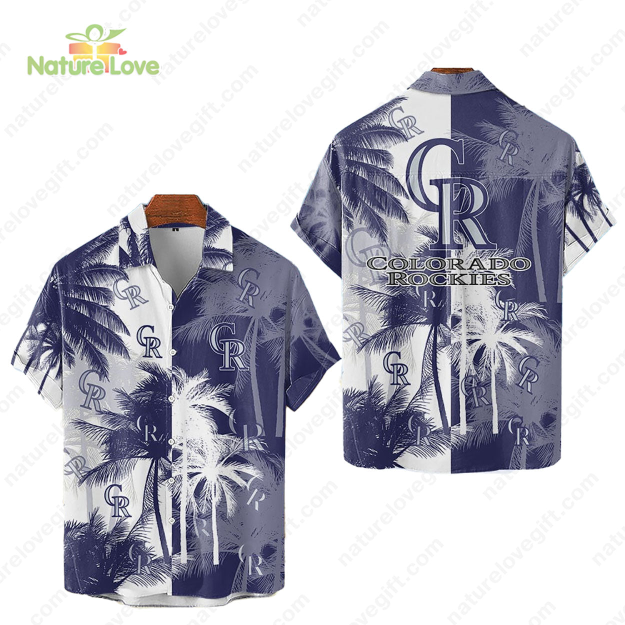 Colorado Rockies Tropical Palm Trees MLB Hawaiian Shirt