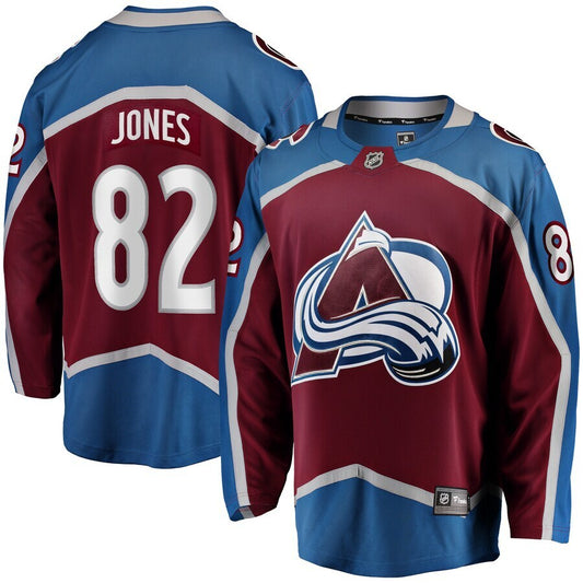 Colorado Avalanche #82 Caleb Jones Home Premier Breakaway Player Jersey - Maroon