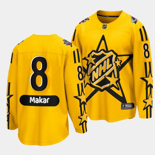 Colorado Avalanche #8 Cale Makar 2024 NHL All-Star Yellow Jersey Style 2