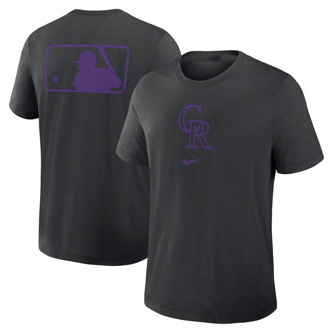 Colorado Rockies Black Early Work Tri-Blend Dri-FIT T-Shirt