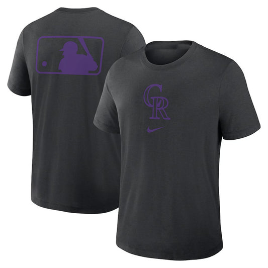 Colorado Rockies Black Early Work Tri-Blend Dri-FIT T-Shirt