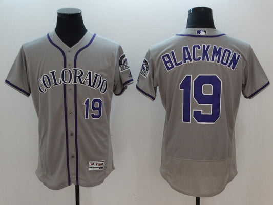 Colorado Rockies #19 Charlie Blackmon grey