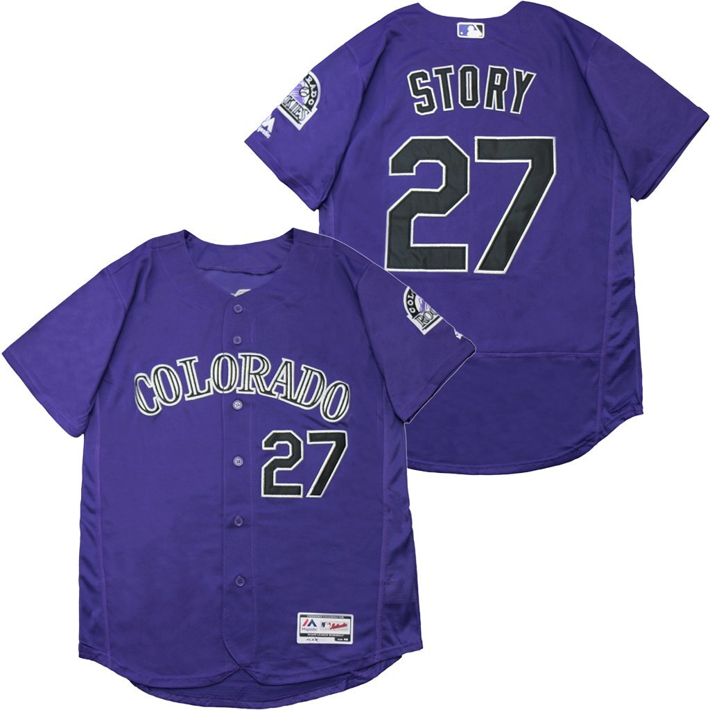 Colorado Rockies #27 Trevor Story 27 Purple Elite