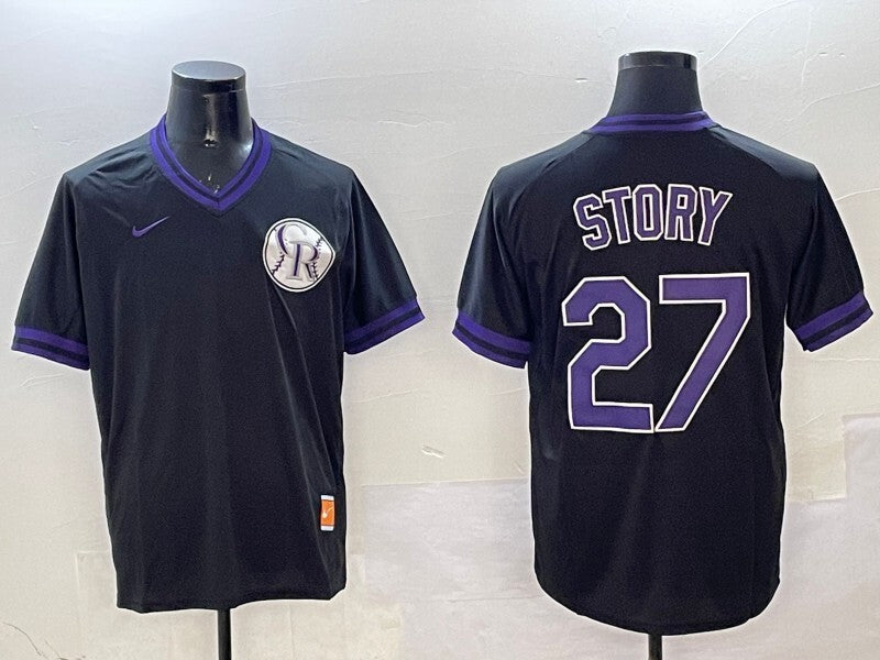 Colorado Rockies #27 Trevor Story Nokia Fashion