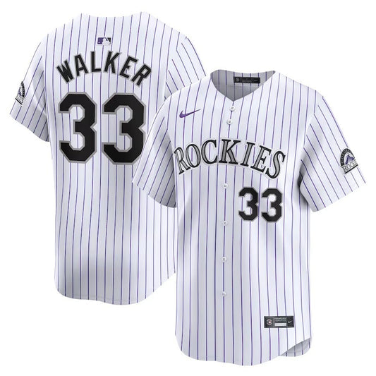 Colorado Rockies #33 Larry Walker Home Limited Player Jersey - White