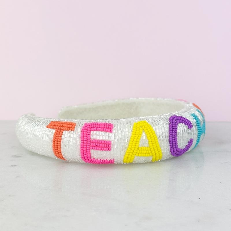 Colorful Teacher Beaded Headband *Final Sale* T-Shirts, Hoodie, Sweatshirt | InkThreadWorks.com