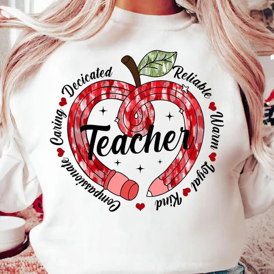 Colorful Teacher Valentine Shirt, Valentines Day Shirt, Colorful Coquette Bow Pencil Shirt, Teacher Pencil Shirt,...