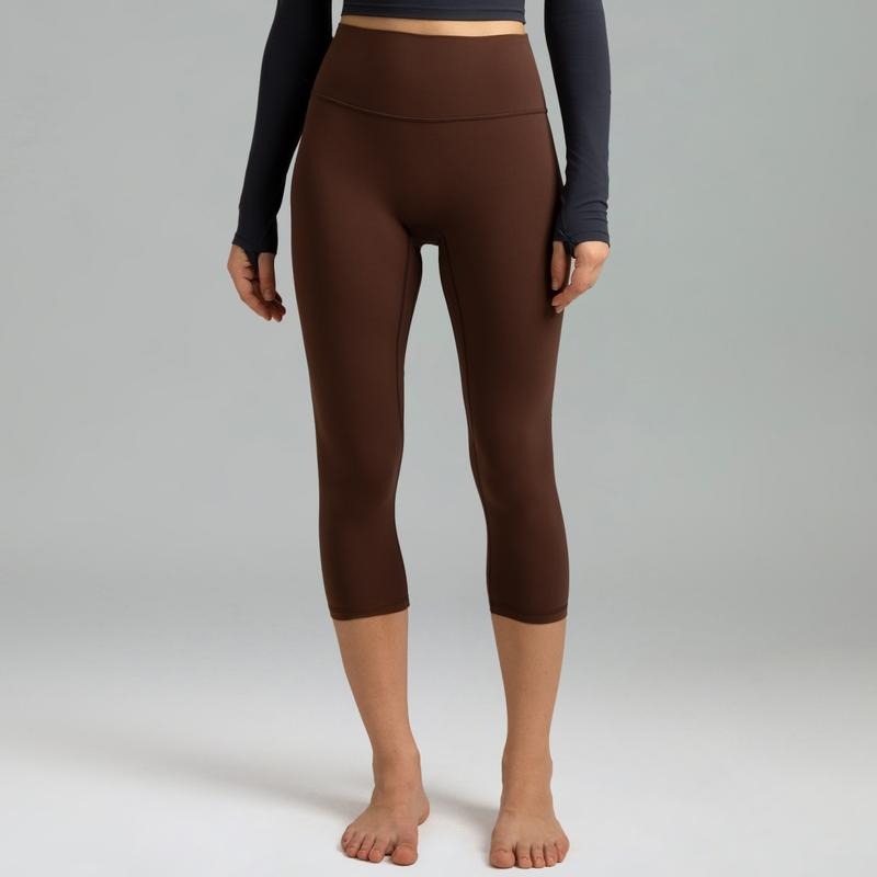 Colorfulkoala Women's No Front Seam Yoga Capri 21" Dreamlux High-Waisted Tummy Control Workout Leggings with Hidden...