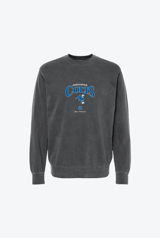 Indianapolis Colts Vintage Embroidered Crewneck - Black