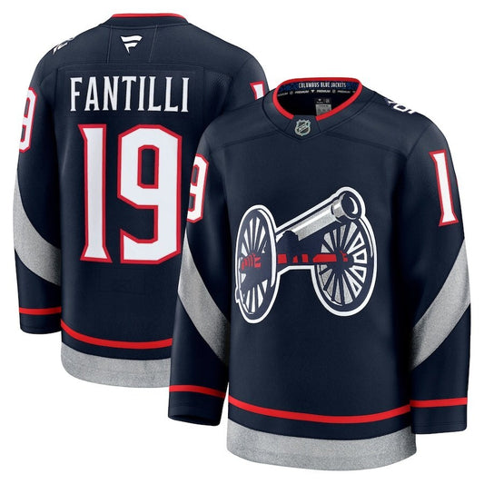 Columbus Blue Jackets #19 Adam Fantilli 2025 NHL Stadium Series Premium Player Jersey - Navy