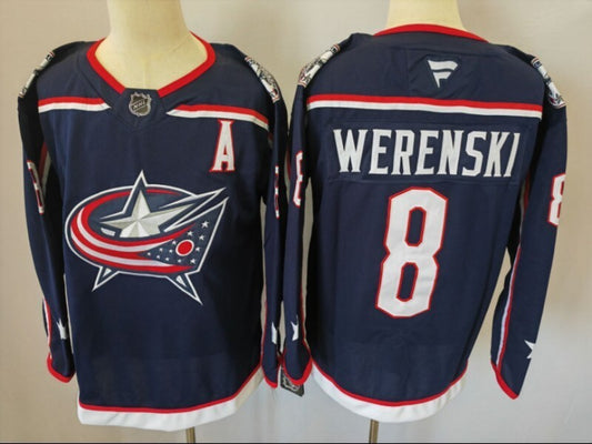 Columbus Blue Jackets #8 Zach Werenski Blue Jacket Style 1