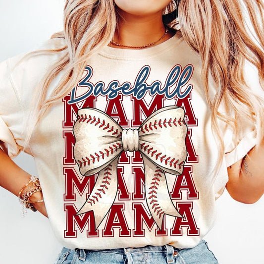 Comfort Colors Baseball Baseball T-shirt, Baseball Coquette Bow T-shirt, Baseball Game Day T-shirt, Baseball Mom T-shirt...