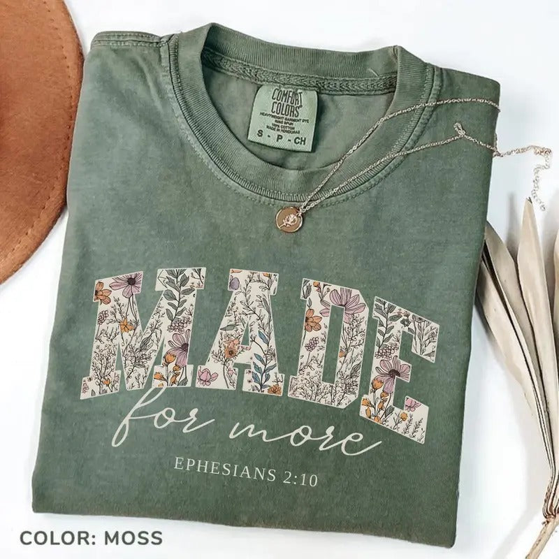 Comfort Colors Bible Verse T-shirt, Cute Christian T-shirt For Women, Religious Tshirt, Jesus Lover Gift, Inspirational...