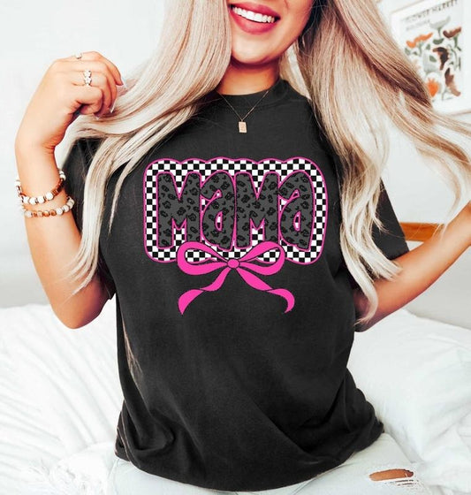Comfort Colors Coquette Mama Bow Shirt, Mama T-Shirt, Mothers Day Gift for Mom Birthday Gift For New Mom Gift, Mom Baby...