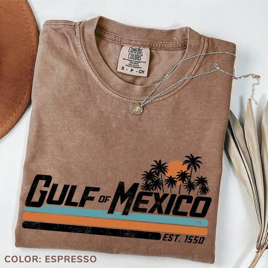 Comfort Colors Gulf of Mexico Shirt Gulf Coast Shirt Texas Alabama Mississippi Florida Beach American Mexican Unisex Cotton T-shirt for Women for Men