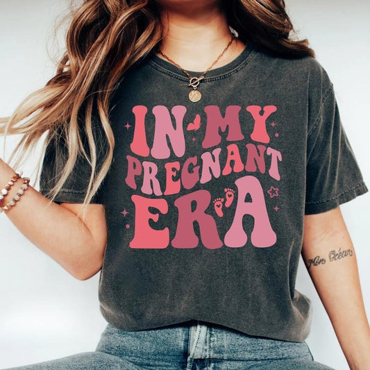 Comfort Colors In My Pregnant Era T-Shirt, Pregnancy T-Shirt Mom To Be T-Shirt, New Baby Announcement Pregnancy...