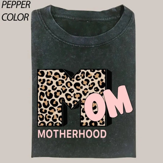 Comfort Colors Leopard Mother Hood T-shirt, Mama Tee, Strong Woman Shirt, Mothers Day Gift Top Womenswear Hoodie, Sweatshirt