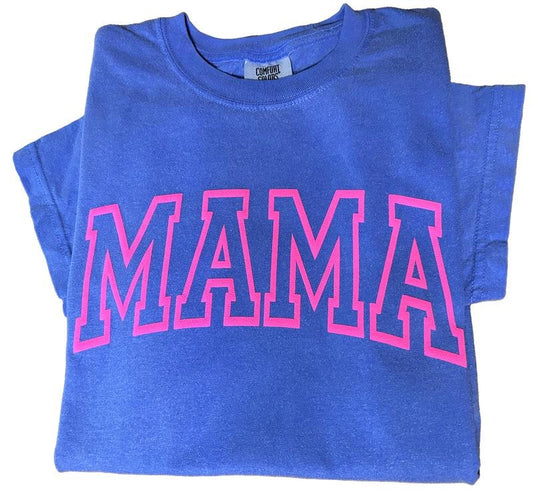 Comfort Colors Mama 3d Puff Tshirt - Embossed Mama Tee