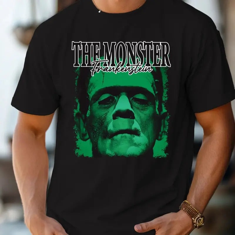 Comfort Colors Men's The Monster Frankenstein Cotton Graphic T-Shirt Top